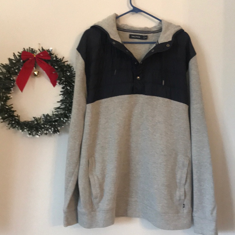 Nautica Hooded 3/4 Sweatshirt XXL